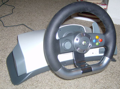 xbox 360 steering wheel with clutch and shifter